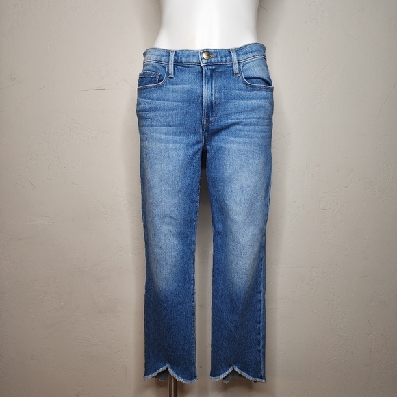 FRAME Denim Le Nouveau Straight Cropped Jeans Size 29 - Picture 1 of 14